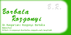borbala rozgonyi business card